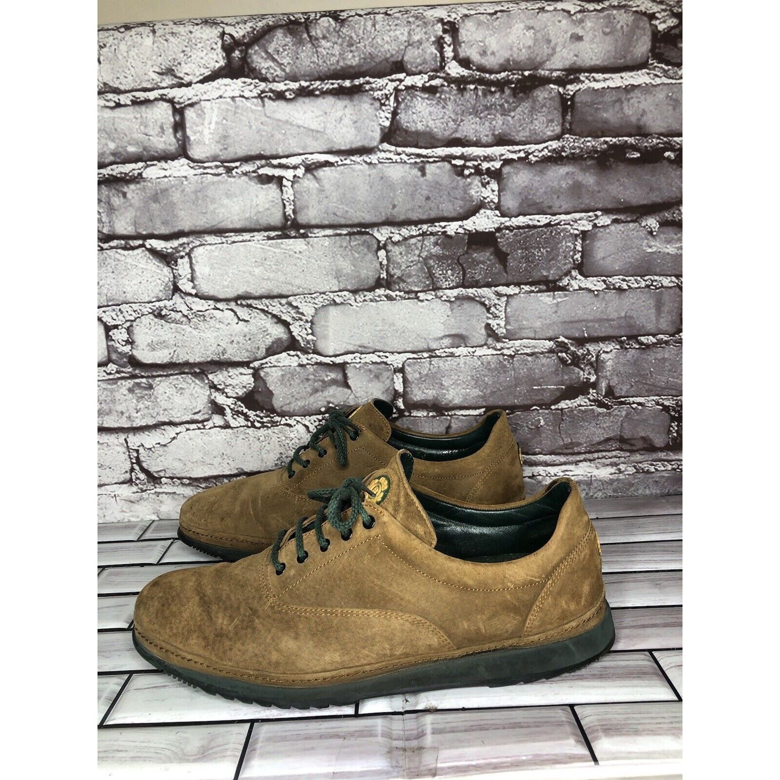 Bally Bally Suisse Brown Suede Comfort Lace Up Casual Green Shoes Size US 8 / EU 41 - 10 Thumbnail
