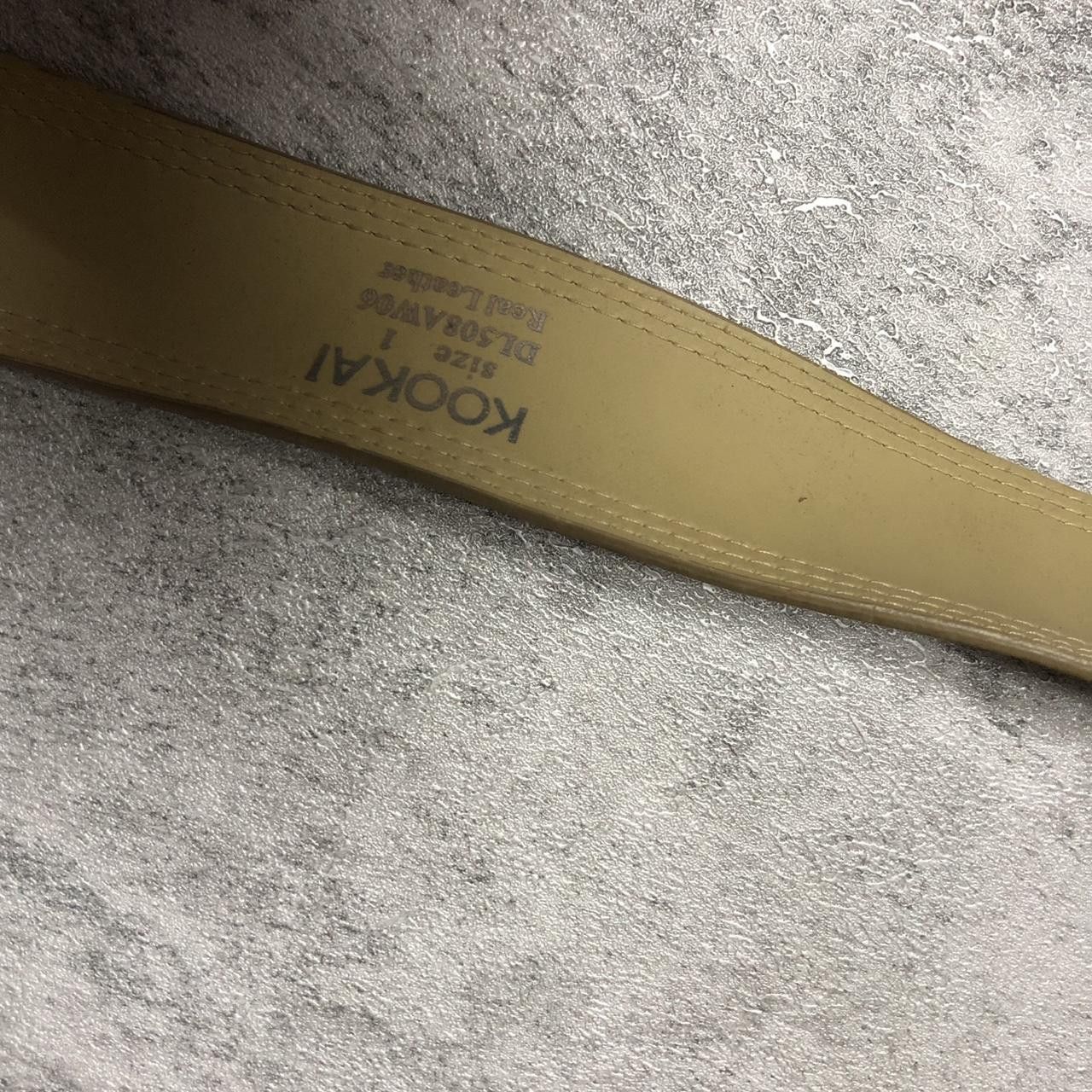 Other Tan and brown leather KOOKAÏ belt with gold hardware Size ONE SIZE - 1 Thumbnail