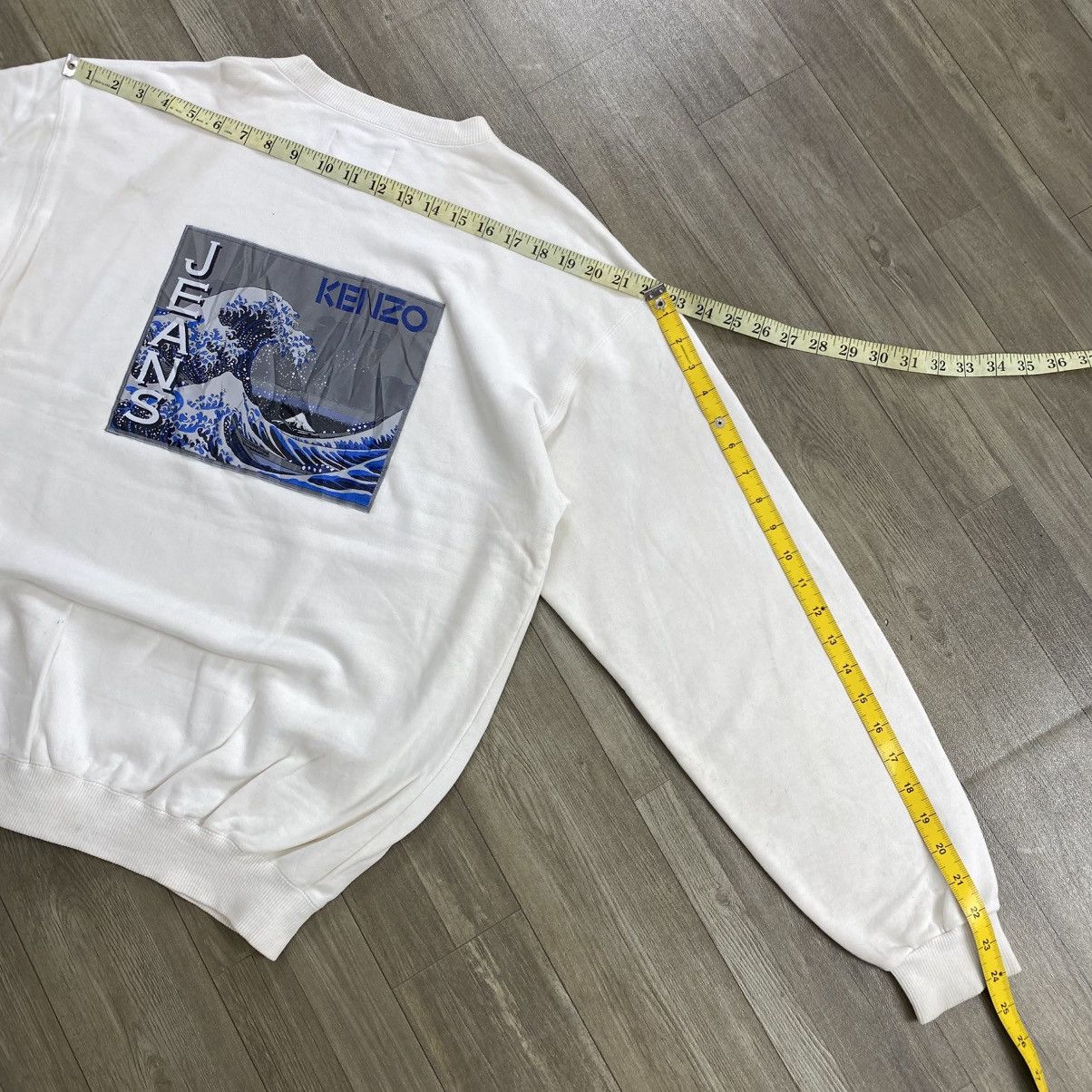 Kenzo Vintage Kenzo Jeans Katsushika Hokusai Graphic Crewneck Size US M / EU 48-50 / 2 - 13 Thumbnail