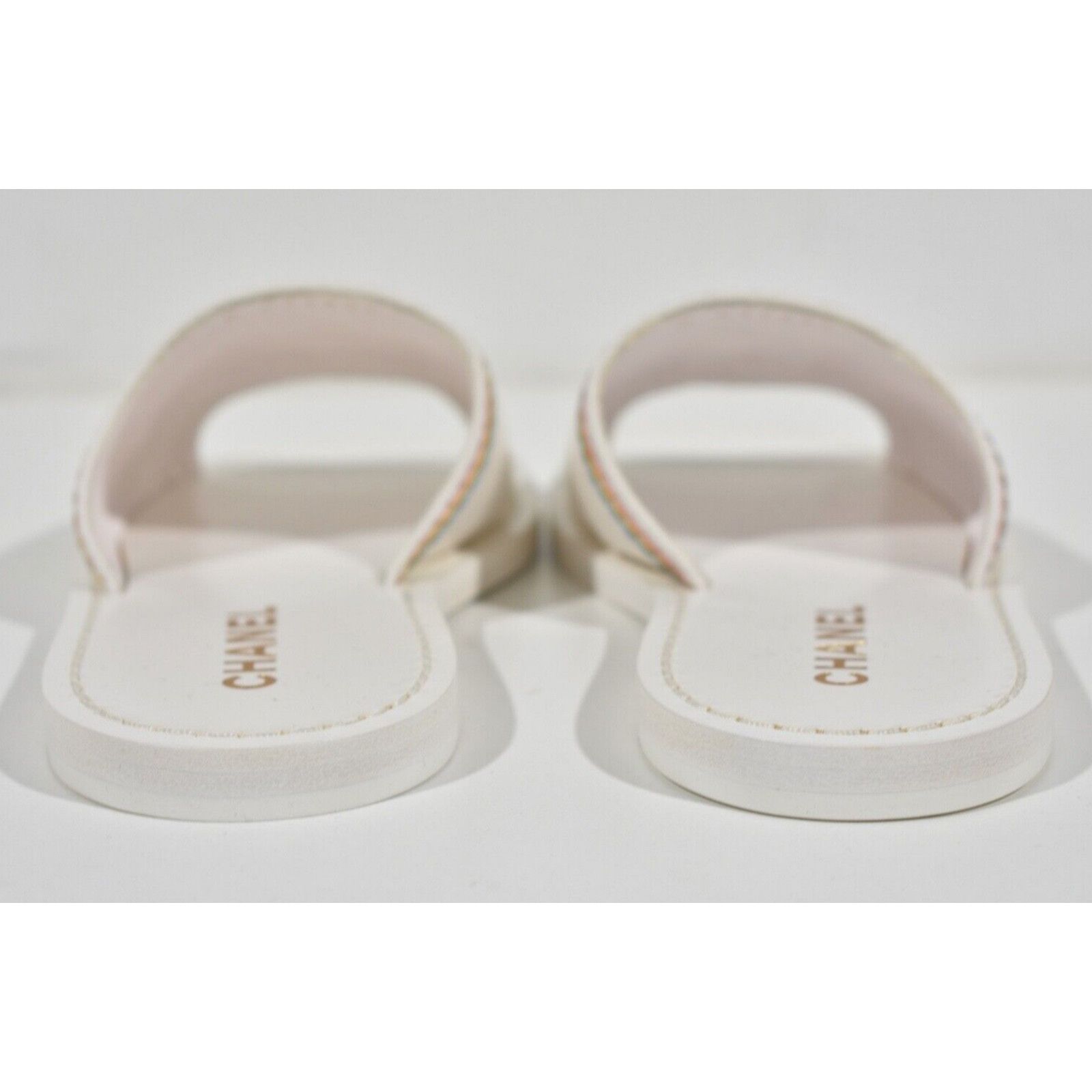 Chanel Chanel 21P White Multicolor Lambskin Leather CC Logo Size US 6 / IT 36 - 11 Thumbnail