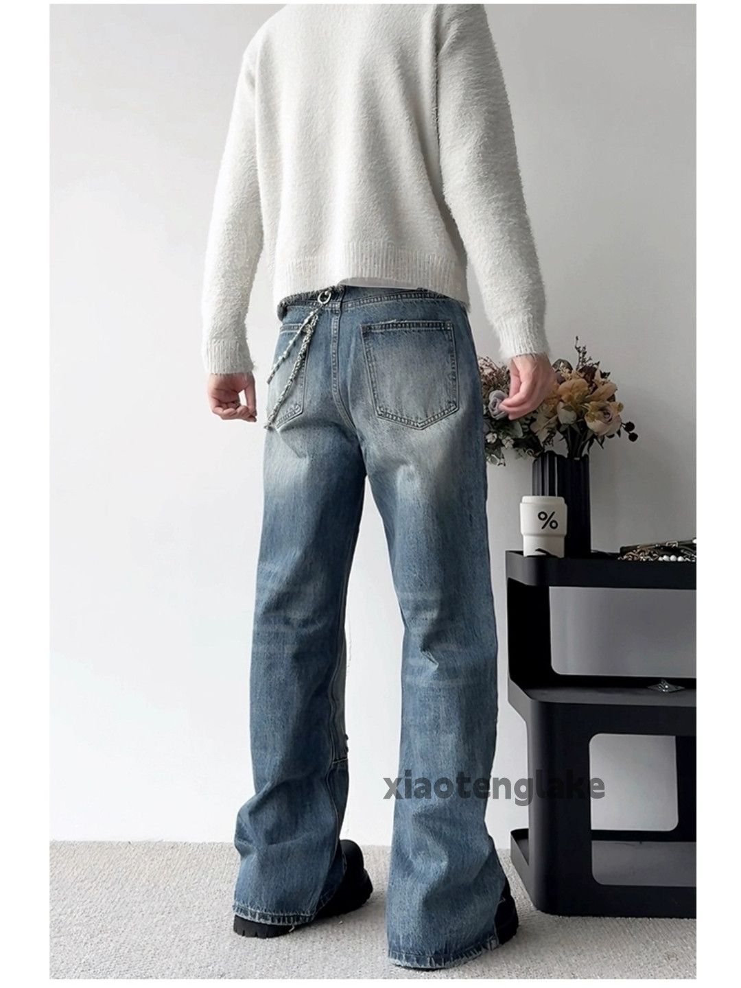 Jean × Vintage washed faded cleanfit yuppie bootcut carpenter jeans Size US 32 / EU 48 - 4 Thumbnail