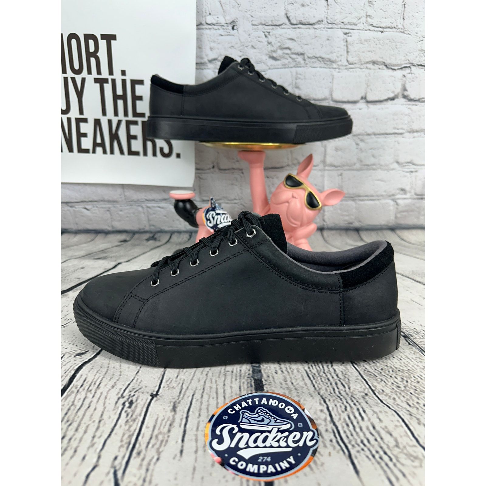 Ugg Baysider Sneaker Mens 11 Black Waterproof Leather Shoes