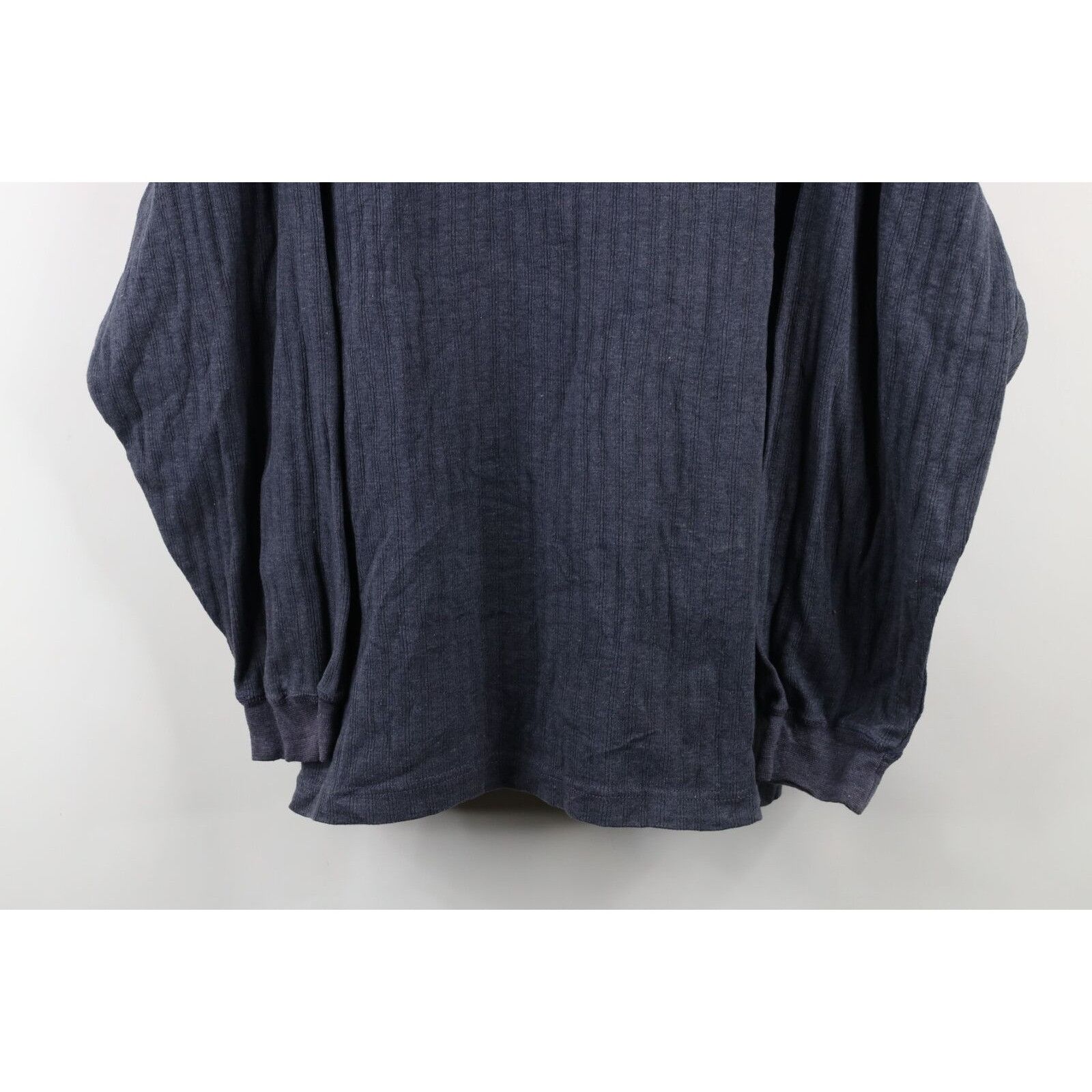 Vintage Vintage 90s Streetwear Faded Ribbed Knit Henley T-Shirt Size US XL / EU 56 / 4 - 3 Thumbnail