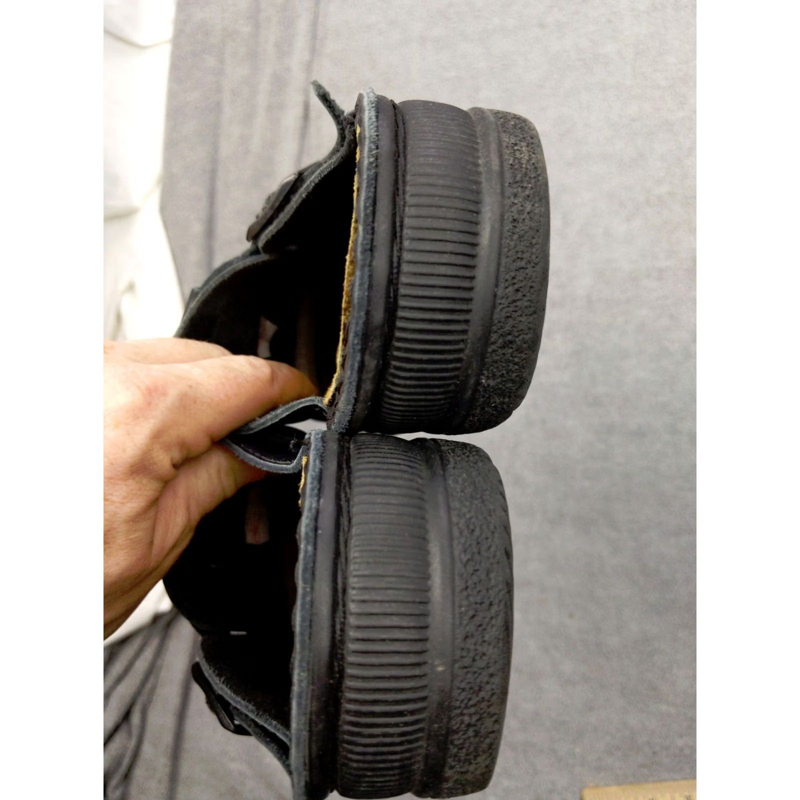 Vintage Naot Clogs Mules 37 Womens 6 Black Leather Slip-On Buckle Orthopedic Comfort Shoes Size US 6 / IT 36 - 3 Thumbnail