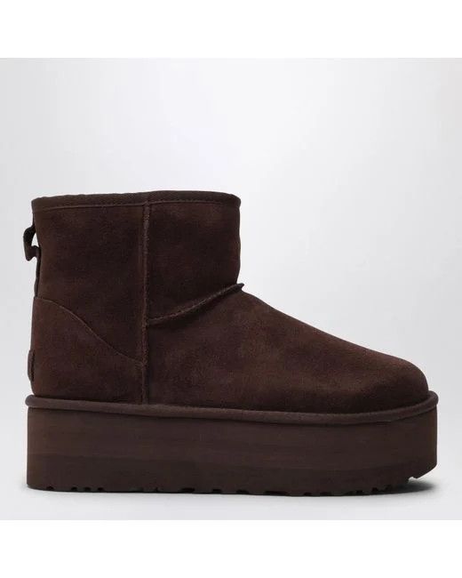 o1s22i1n0924 Classic Mini Platform Ankle Boots in Brown