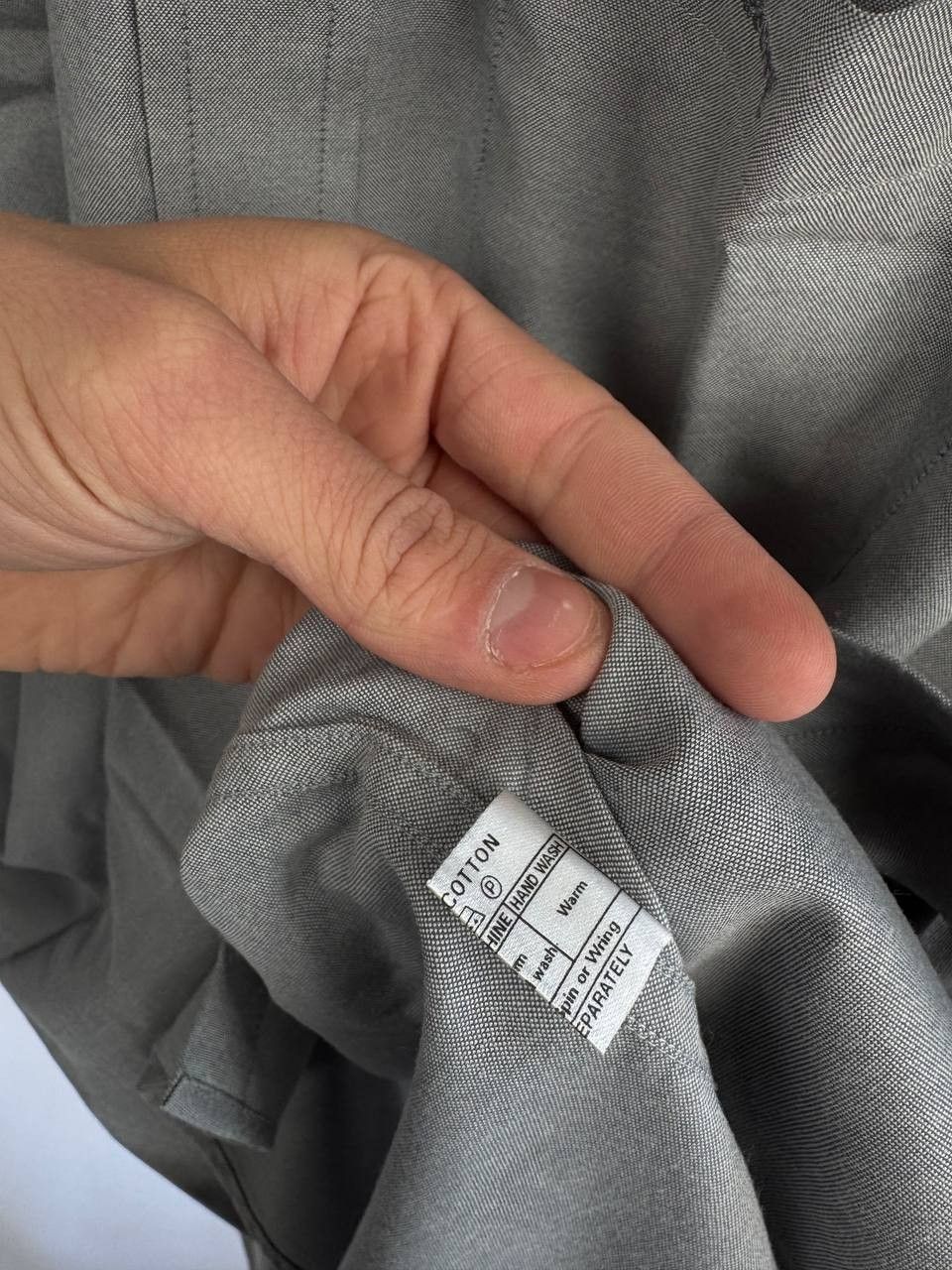 Other Thomas Burberry Men Gray Button Up Shirt Embroidered Logo L Size US XL / EU 56 / 4 - 10 Thumbnail