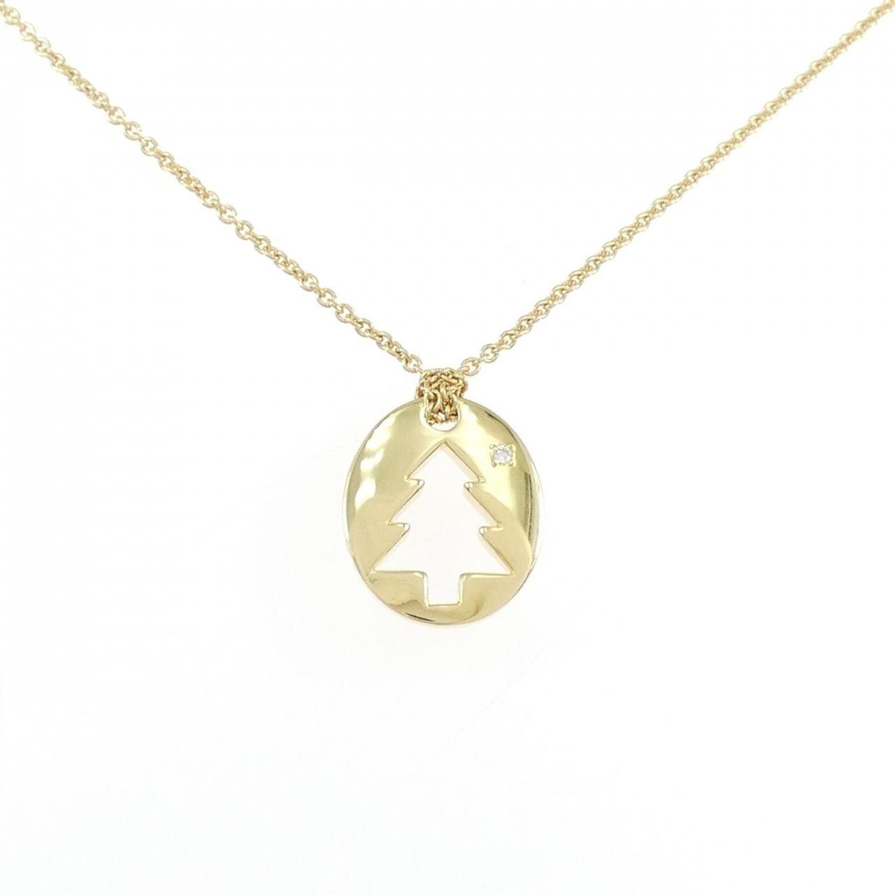 Mikimoto Mikimoto Au750 Diamond Necklace Crocodile skin Necklace DUTY FREE for USA