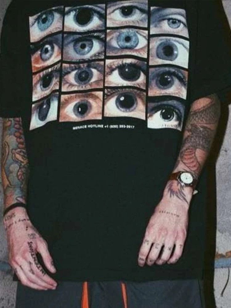 Designer × Vintage Streetwear Eyes T-Shirt Summer 2025 Size US L / EU 52-54 / 3 - 2 Thumbnail