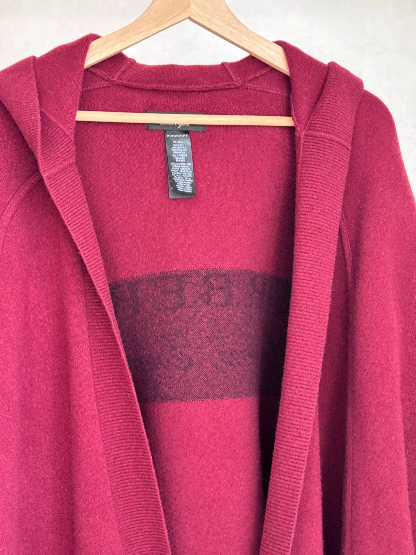 Burberry Burberry Red Wool Cloak 99 New 150x120 Size ONE SIZE - 4 Thumbnail