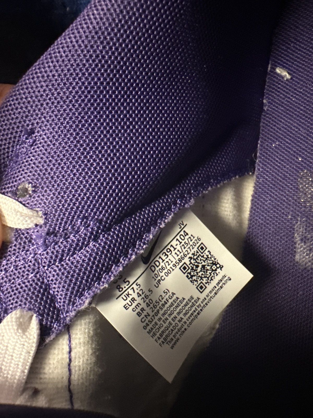 Nike dunk lows-champion purple Size US 8.5 / EU 41-42 - 7 Thumbnail
