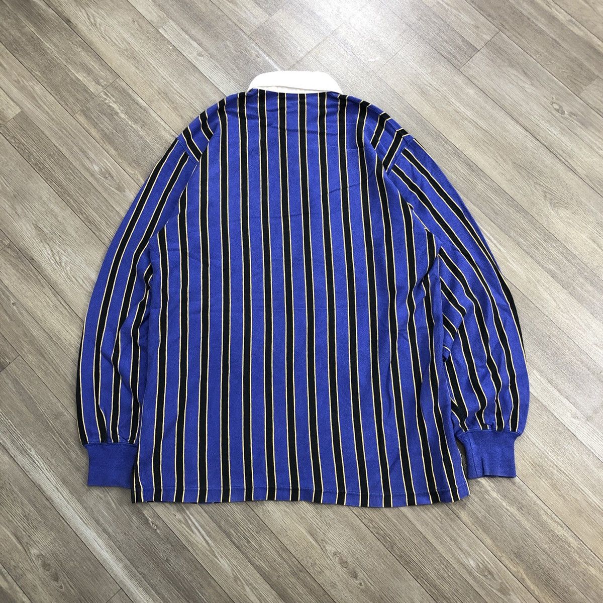 Polo Ralph Lauren × Vintage Vintage Polo Ralph Lauren Rugby Lion Stripe Long Sleeve Size US L / EU 52-54 / 3 - 11 Thumbnail