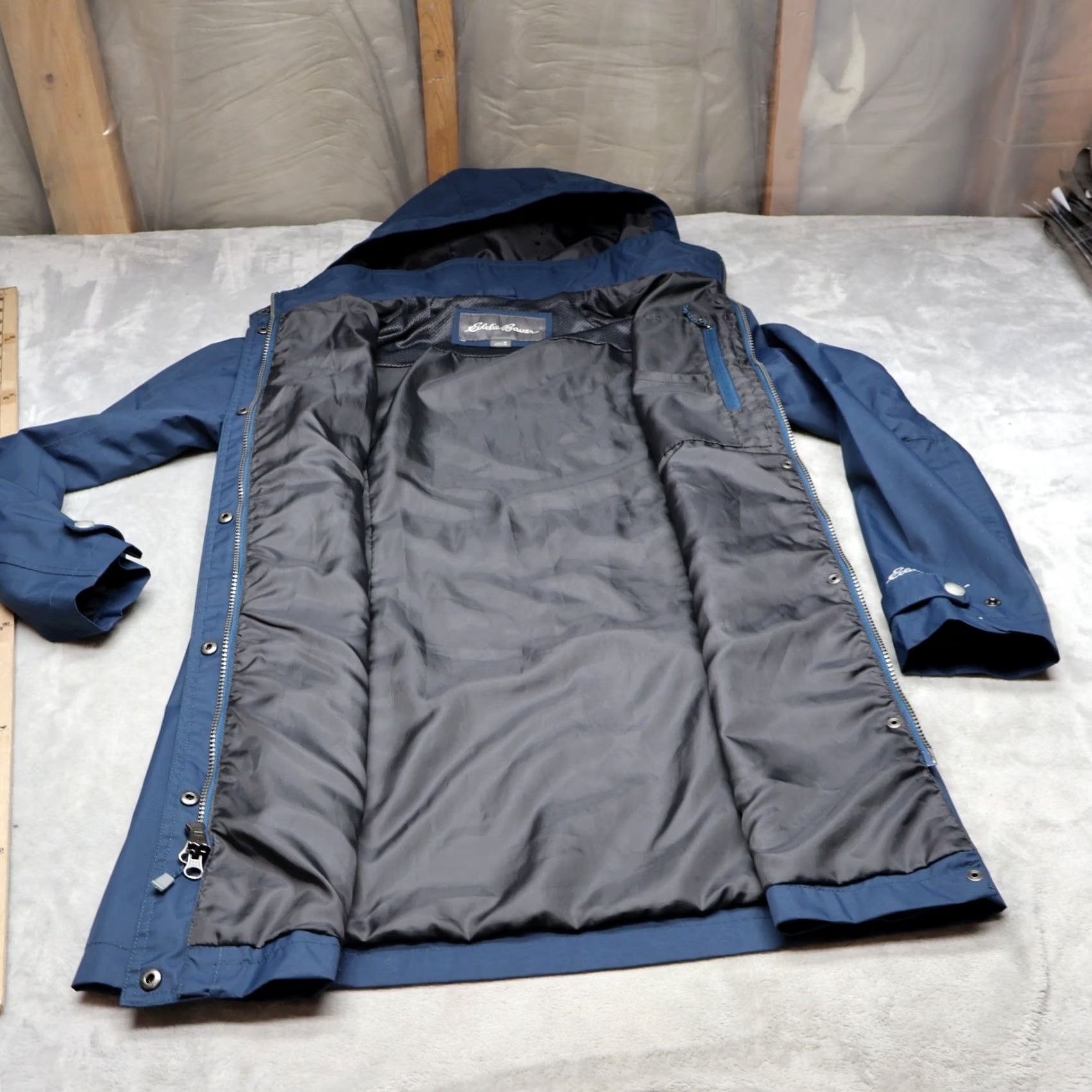 Eddie Bauer Eddie Bauer Rain Jacket Women M Blue Full Zip Wind Water Resistant Outer Shell Nylon Parka Outdoor Casual Travel Size M / US 6-8 / IT 42-44 - 5 Thumbnail