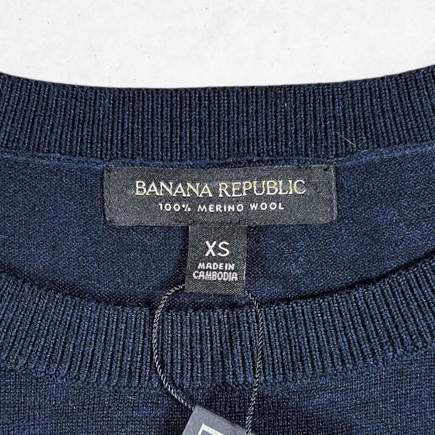Banana Republic Banana Republic Merino Wool Women’s XS Striped Short Sleeves Size XS / US 0-2 / IT 36-38 - 3 Thumbnail