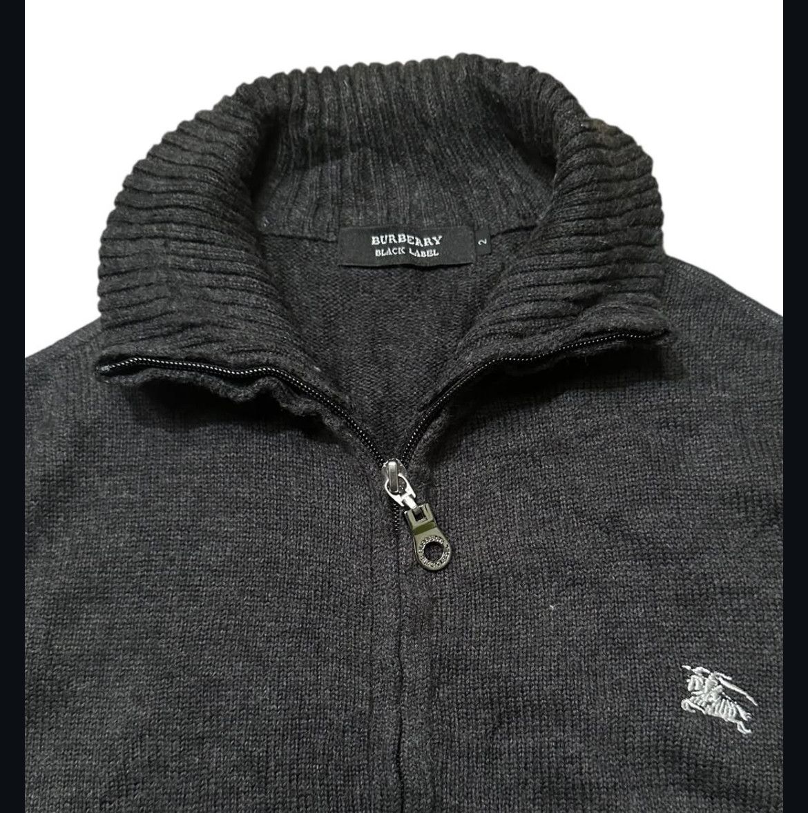 Burberry 2000s Burberry Black Label Novacheck Zip Knitwear Size US M / EU 48-50 / 2 - 2 Thumbnail