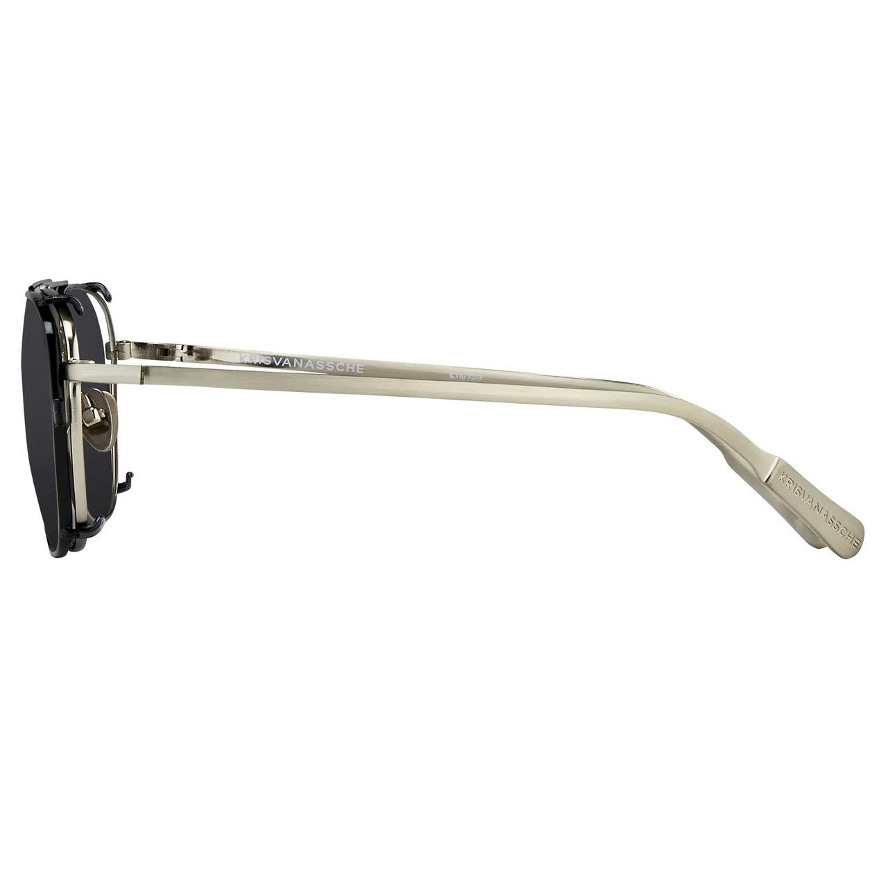 Dior Kris Van Assche Sunglasses Rectangular Black and Grey Size ONE SIZE - 5 Thumbnail