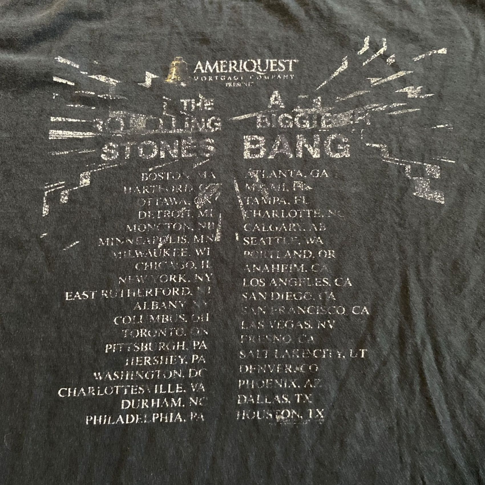 Vintage VINTAGE The Rolling Stones A Bigger Bang World Tour Shirt XL Black Cotton Mens T-Shirt Size US XL / EU 56 / 4 - 7 Thumbnail
