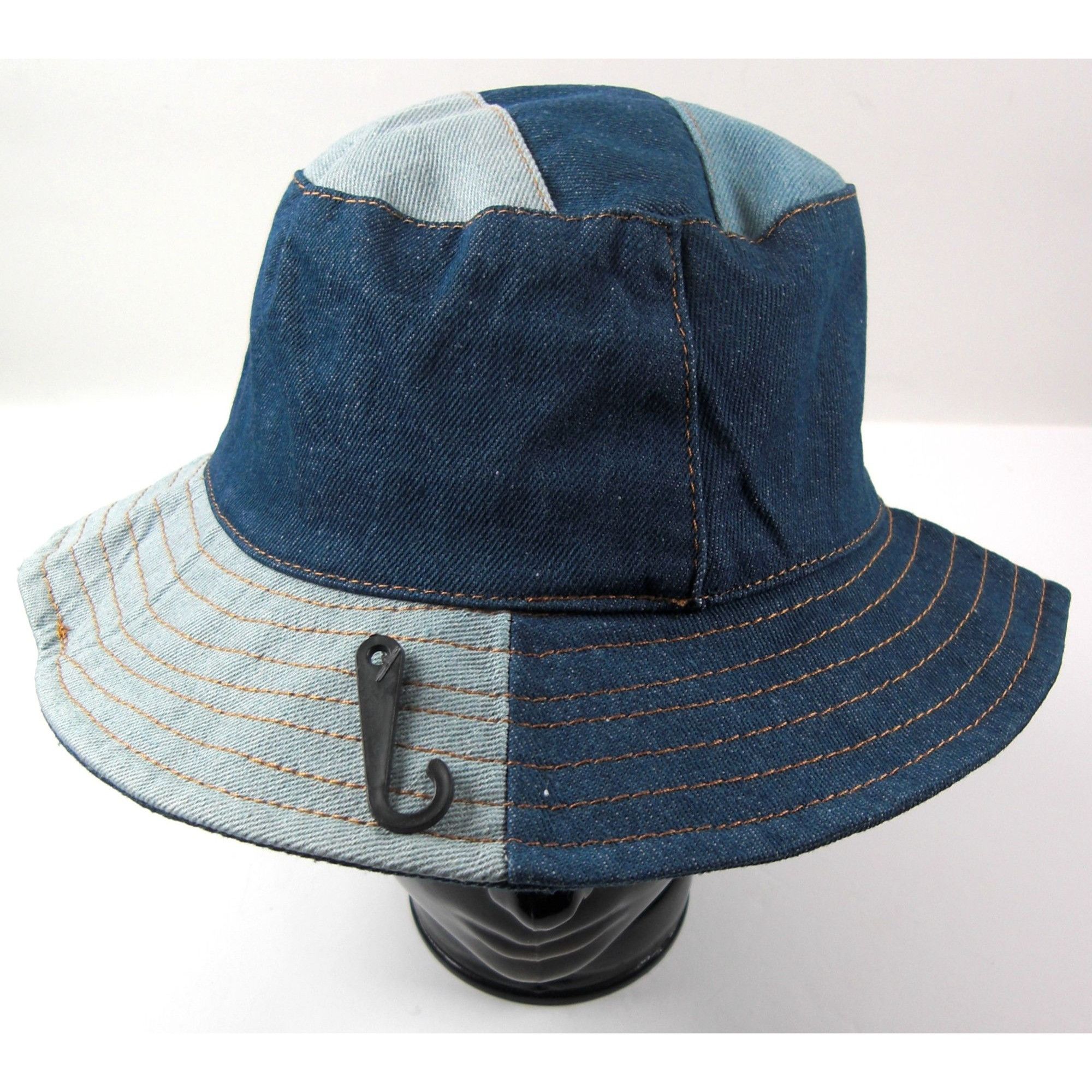 Other Denim Blue Bucket Hat Boonie Visor Outdoor Summer Cap Unisex Size ONE SIZE - 2 Thumbnail