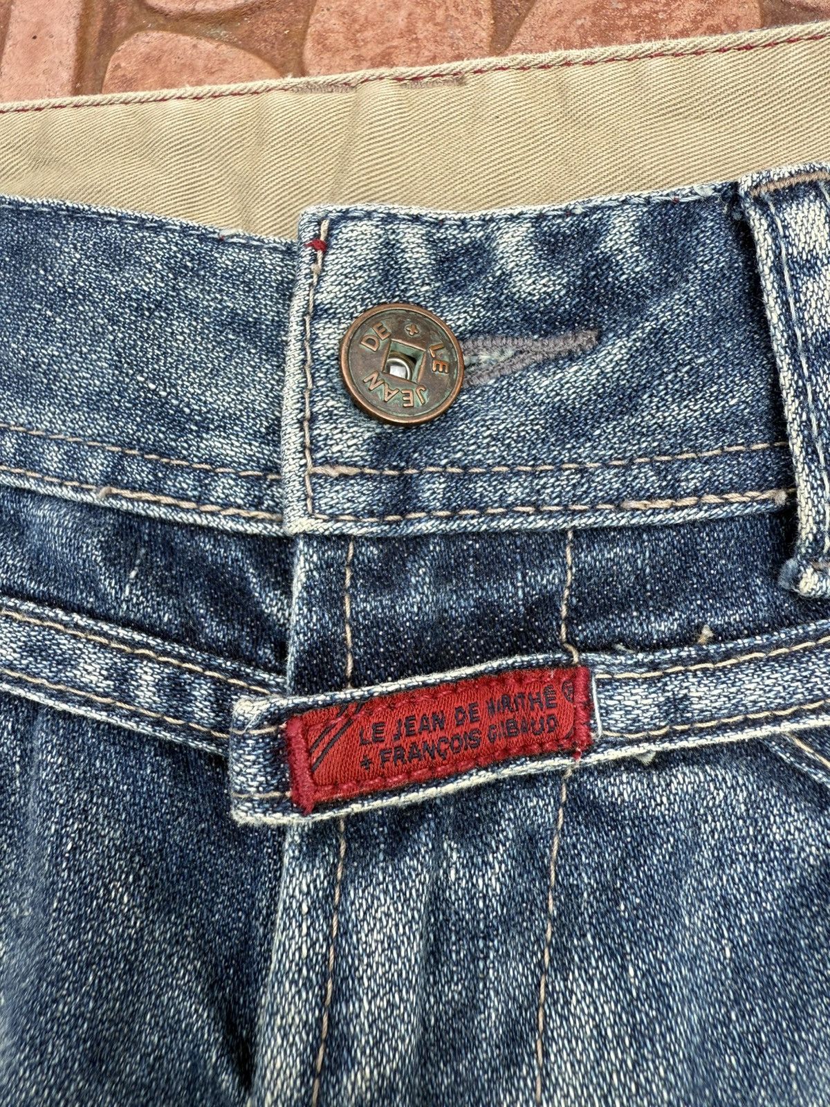 Marithe + Francois Girbaud MARITHE FRANCOIS GIRBAUD Flare Denim Rare Design Size 31" - 4 Thumbnail