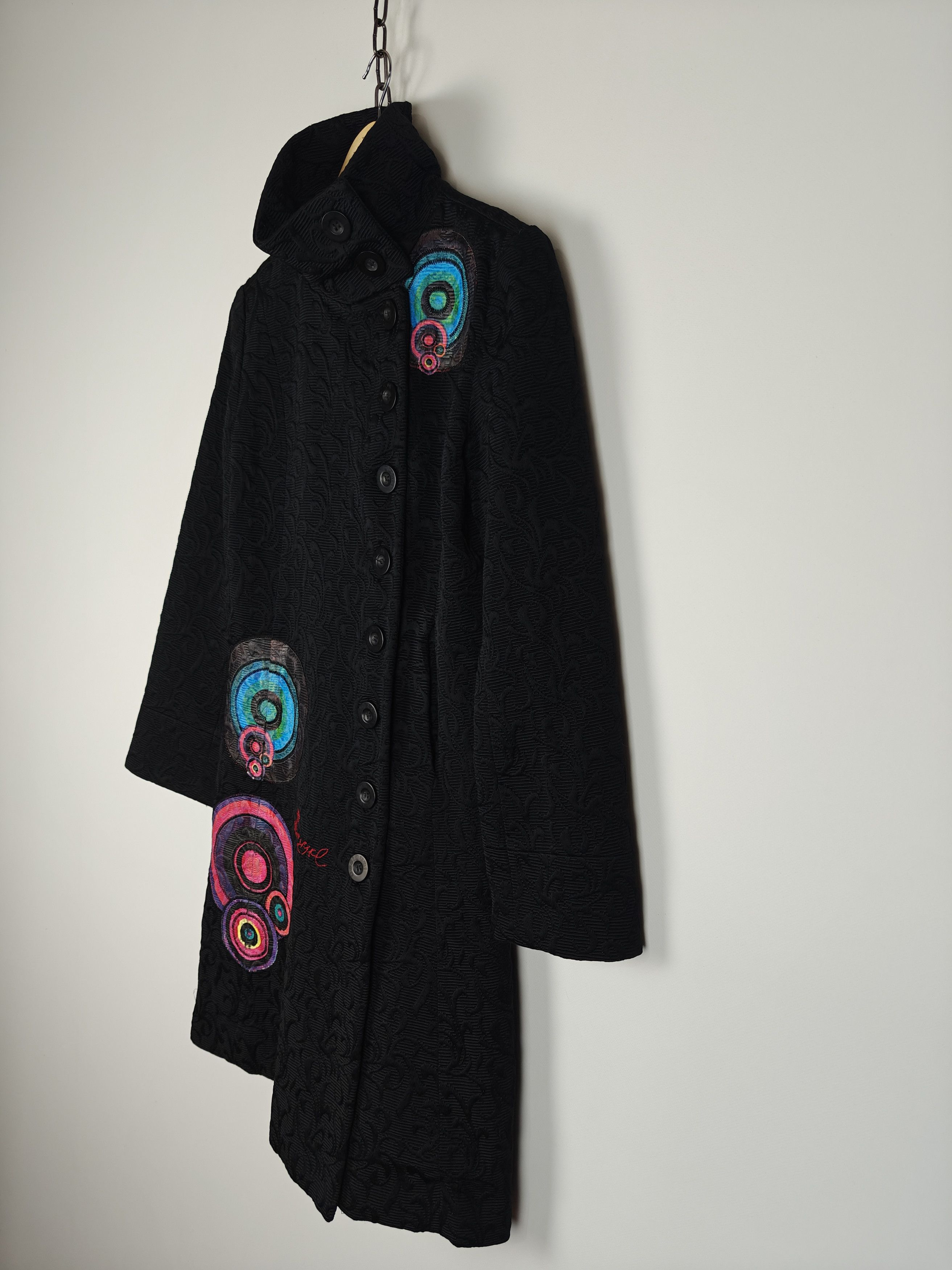 Desigual Desigual Coat Jacket Ornament Black size 38 Size S / US 4 / IT 40 - 6 Thumbnail