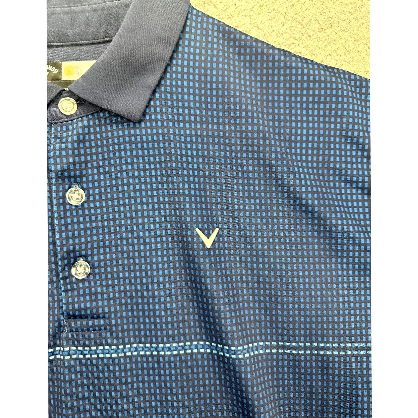 Callaway Callaway Golf Polo Shirt Adult Large Opti-Dri Blue Pin Check Athletic Rugby Mens Size US L / EU 52-54 / 3 - 6 Thumbnail