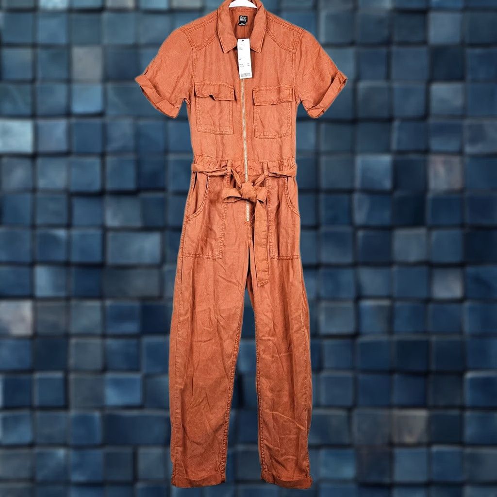 Urban Outfitters BDG Urban Outfitters Women's Zipper Front Coverall Jumper One-Piece XS New Multicolor Short Sleeve 100% Cotton Regular Fit Size 26" / US 2 / IT 38 - 1 Thumbnail
