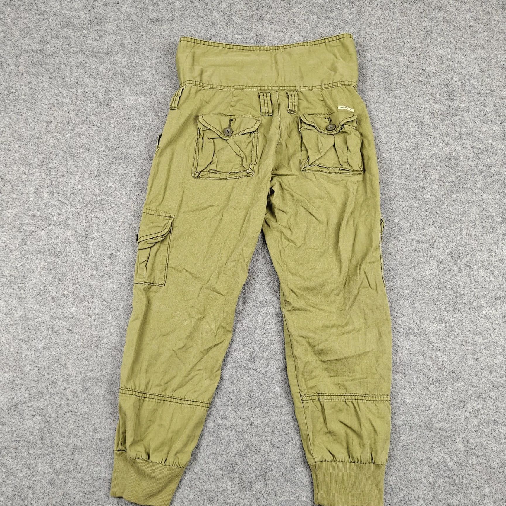 Vintage Denim & Supply Ralph Lauren Pants Womens 2S Green Cargo High Rise Cuffed Jogger Size 26" / US 2 / IT 38 - 5 Thumbnail
