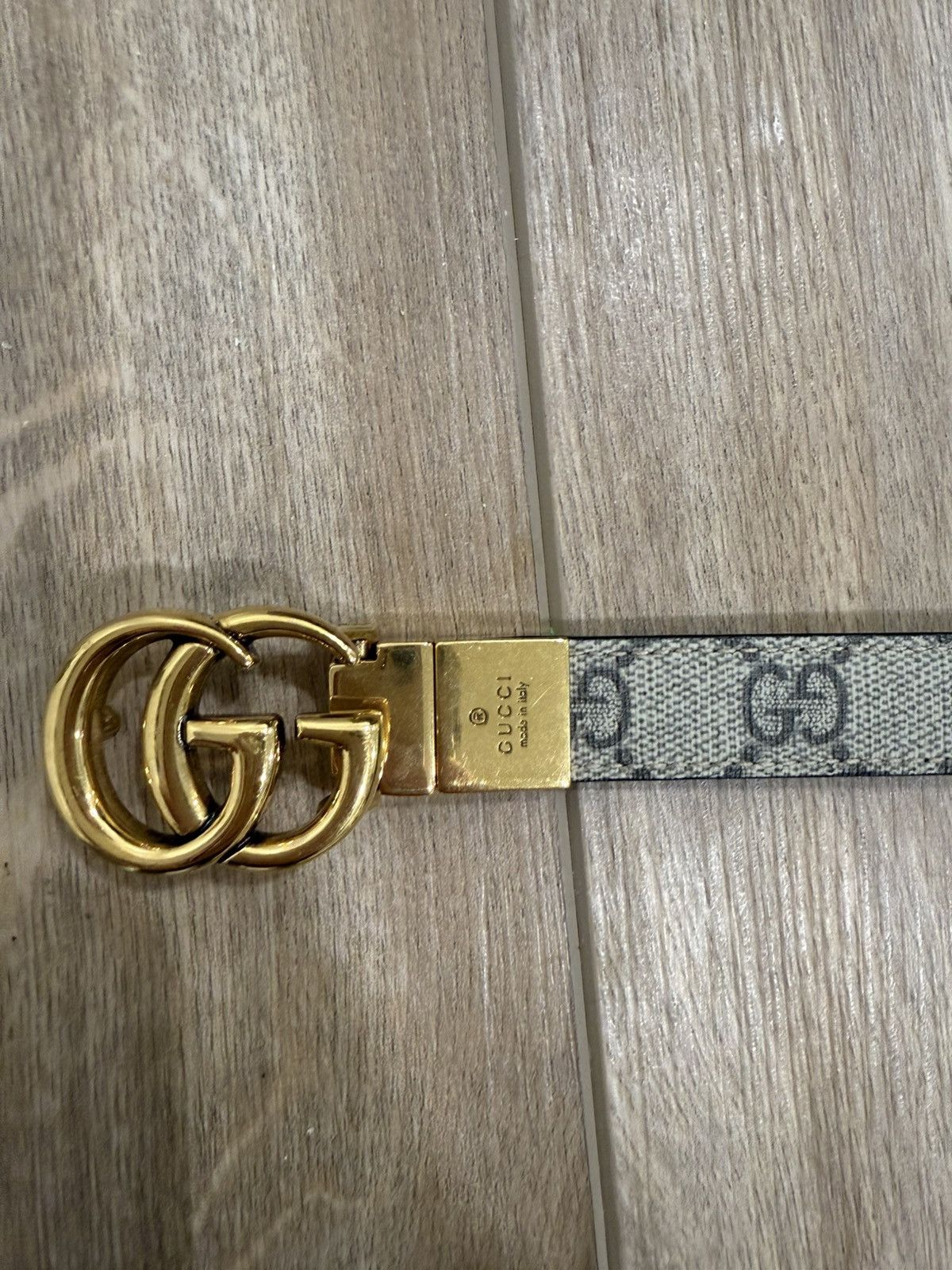Gucci Gucci GG Marmont Logo Plaque Reversible Belt Size ONE SIZE - 1 Thumbnail