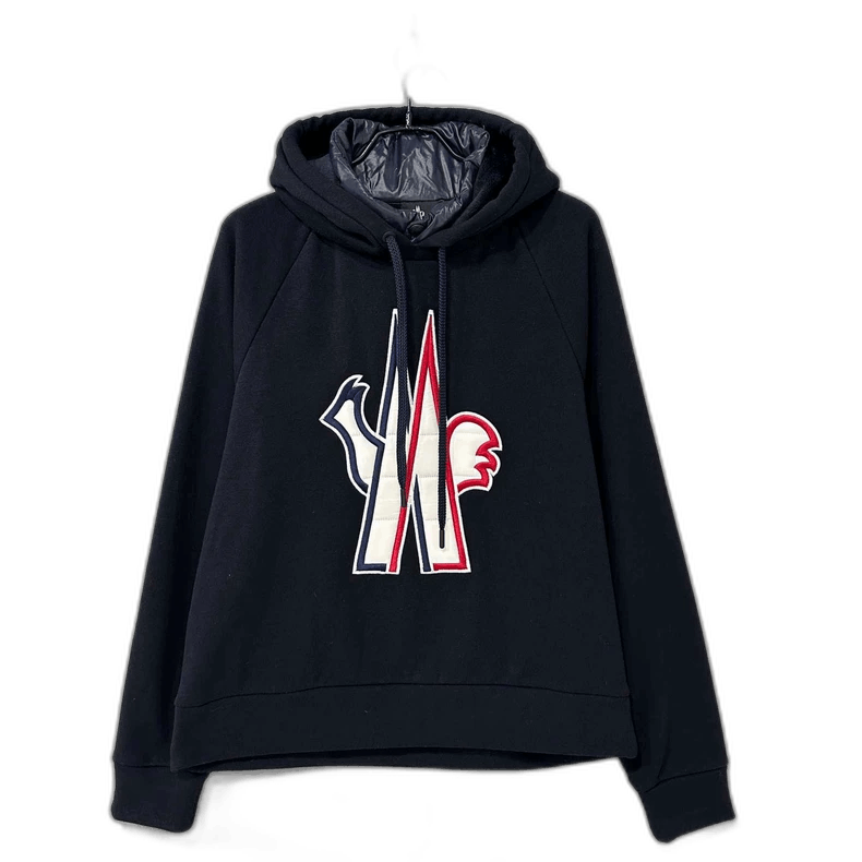 Moncler Moncler Logo Hoodie with Duck Down Neckline Size L / US 10 / IT 46 - 1 Thumbnail