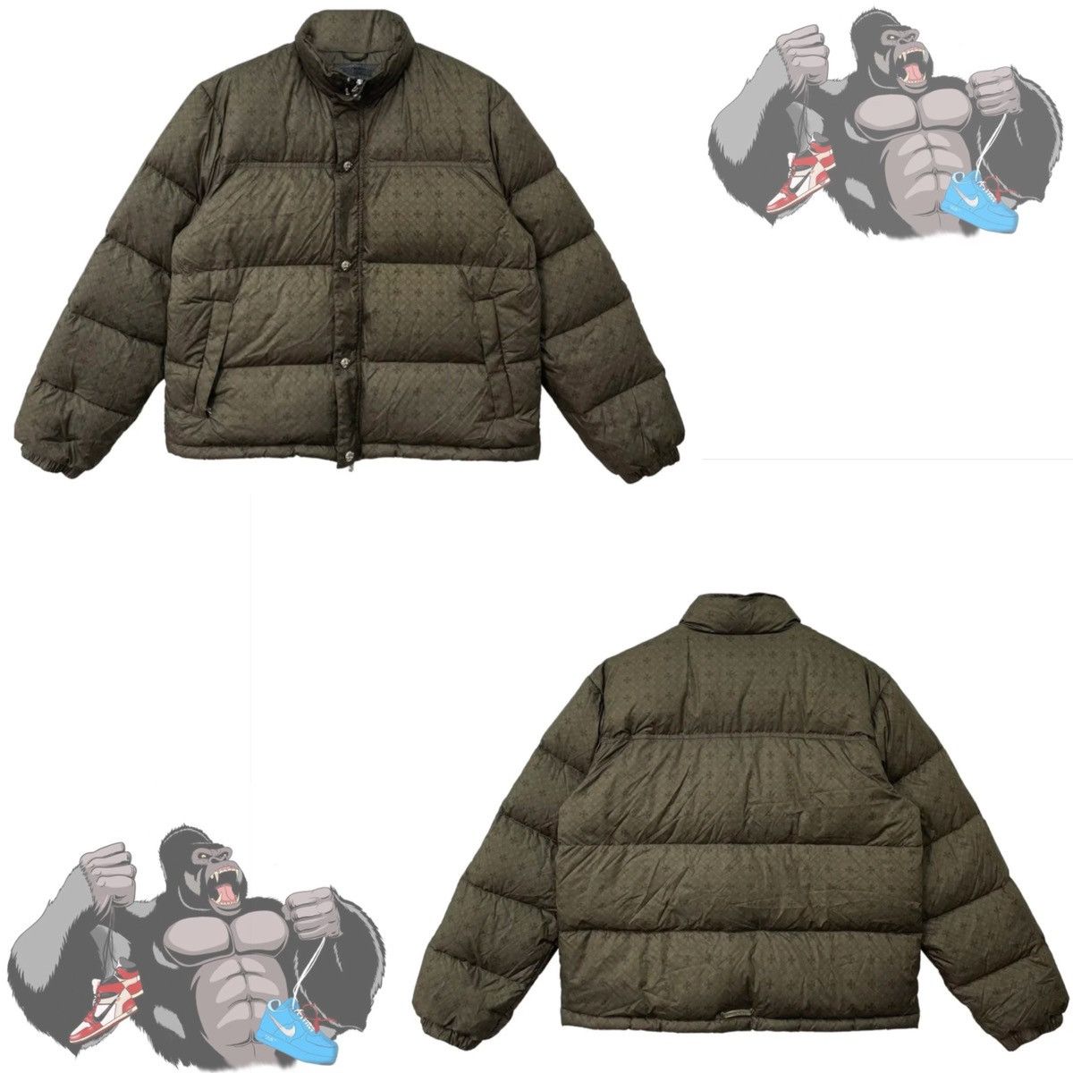 Chrome Hearts Chrome Hearts Puffer Jacket Olive Monogram Size US L / EU 52-54 / 3 - 1 Thumbnail