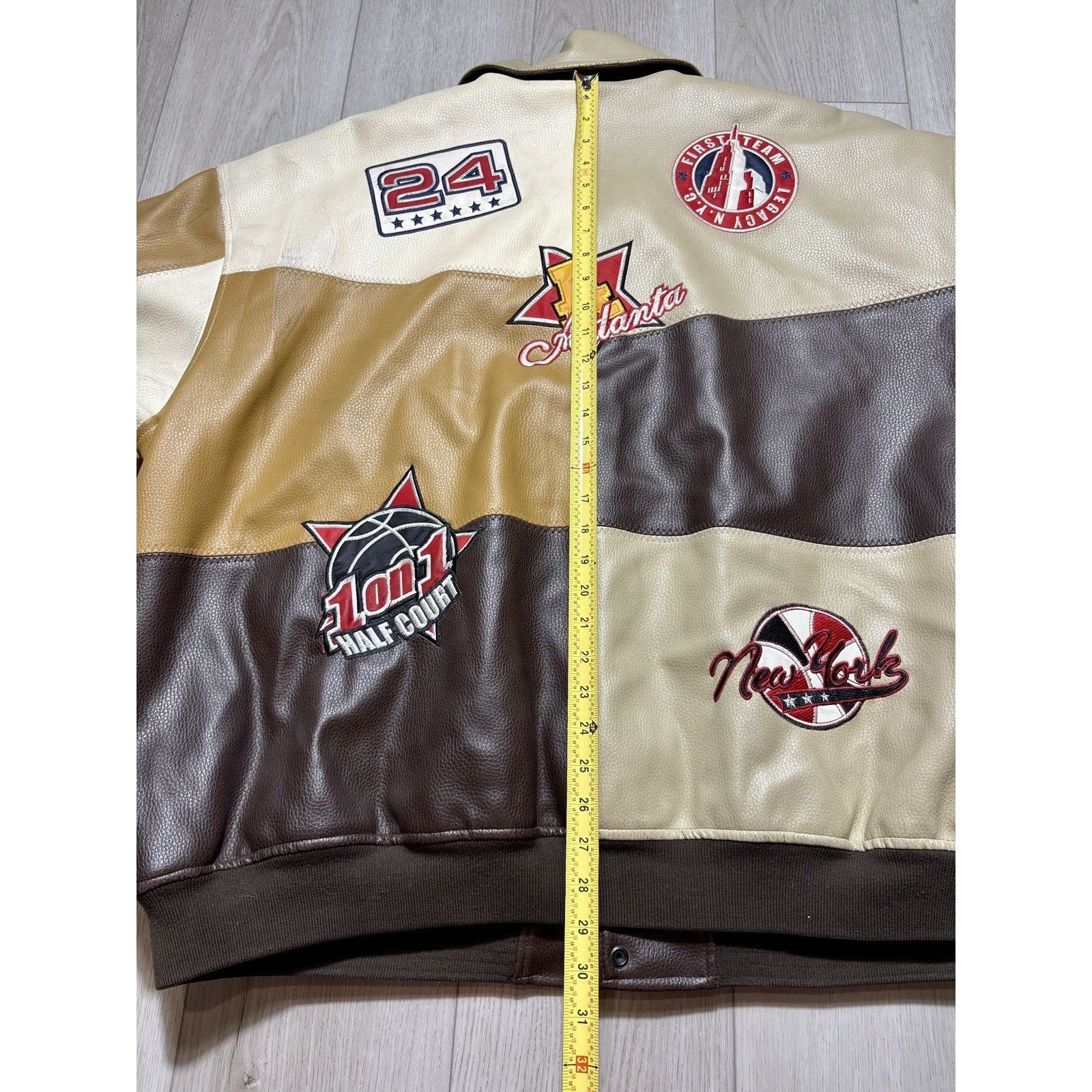 Other Raw Blue Patchwork Varsity Jacket Mens 3XL Basketball Y2K Size US XXL / EU 58 / 5 - 19 Thumbnail