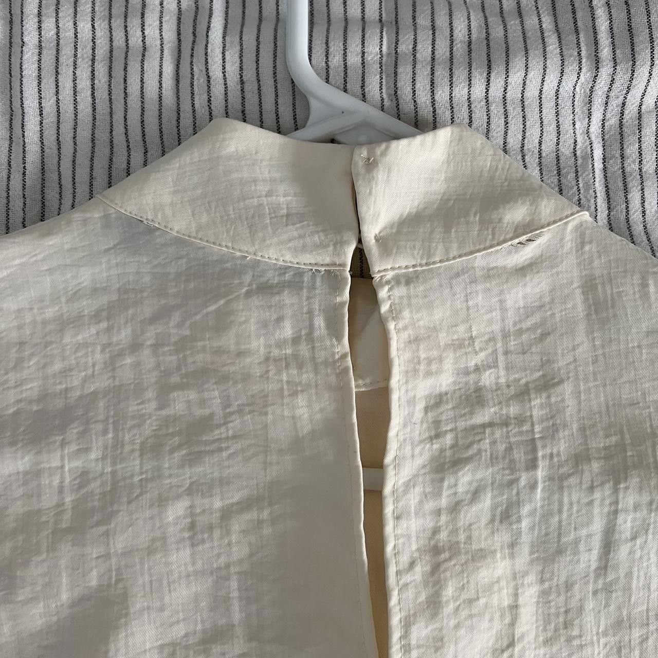 Designer Cream Bow Tie Blouse Size XS / US 0-2 / IT 36-38 - 4 Thumbnail