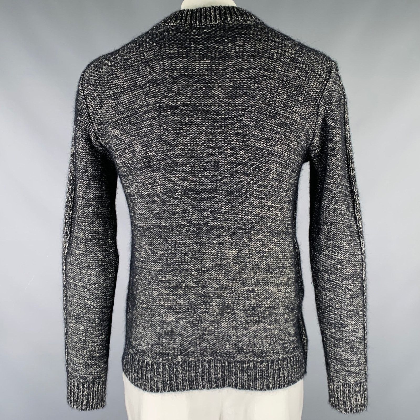 Stephan Schneider STEPHAN SCHNEIDER Grey Black Knit Cotton Blend Crew Neck Size US XL / EU 56 / 4 - 4 Thumbnail
