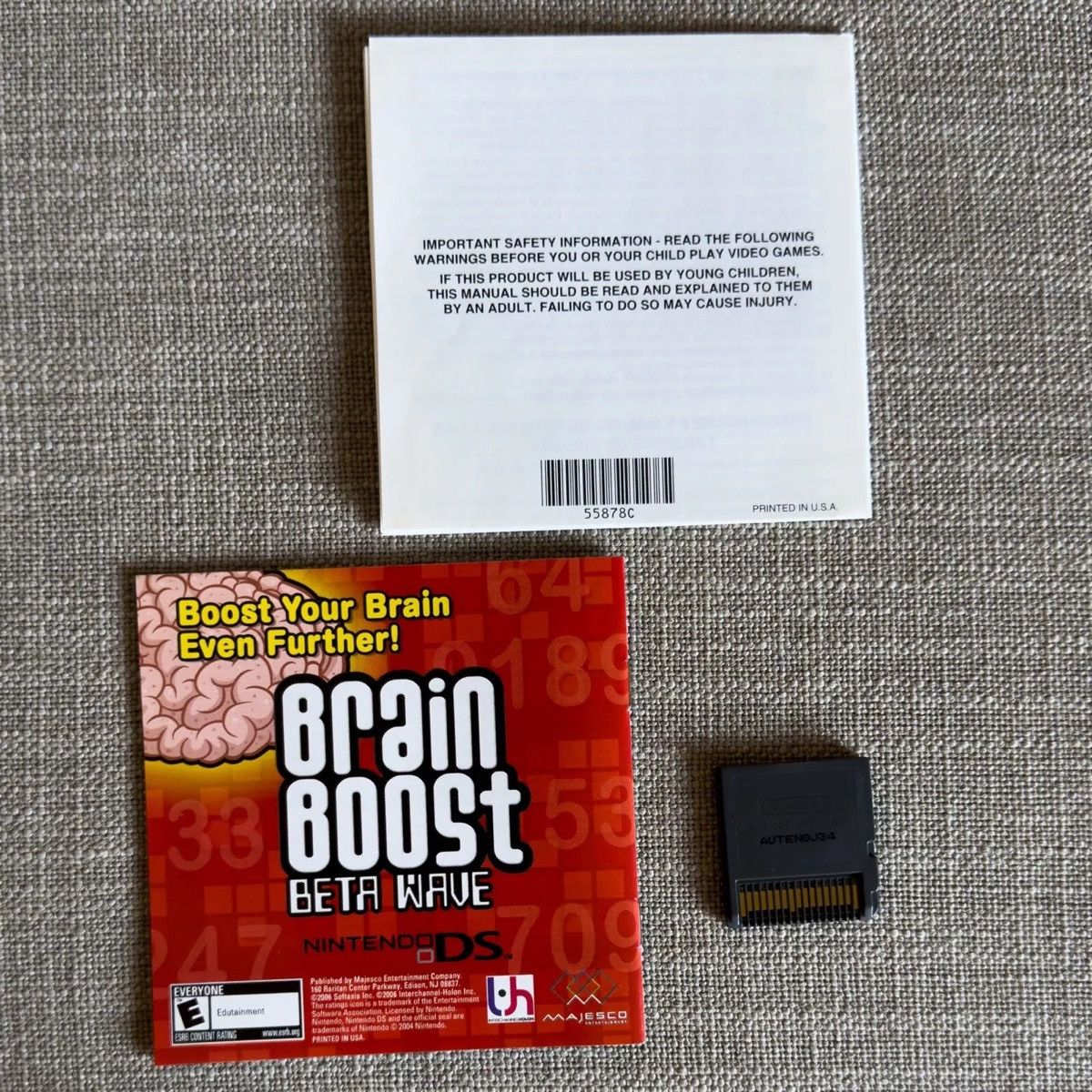 Nintendo Brain Boost Gamma Wave Nintendo DS Lite 3DS Game Case Manual Size ONE SIZE - 2 Thumbnail