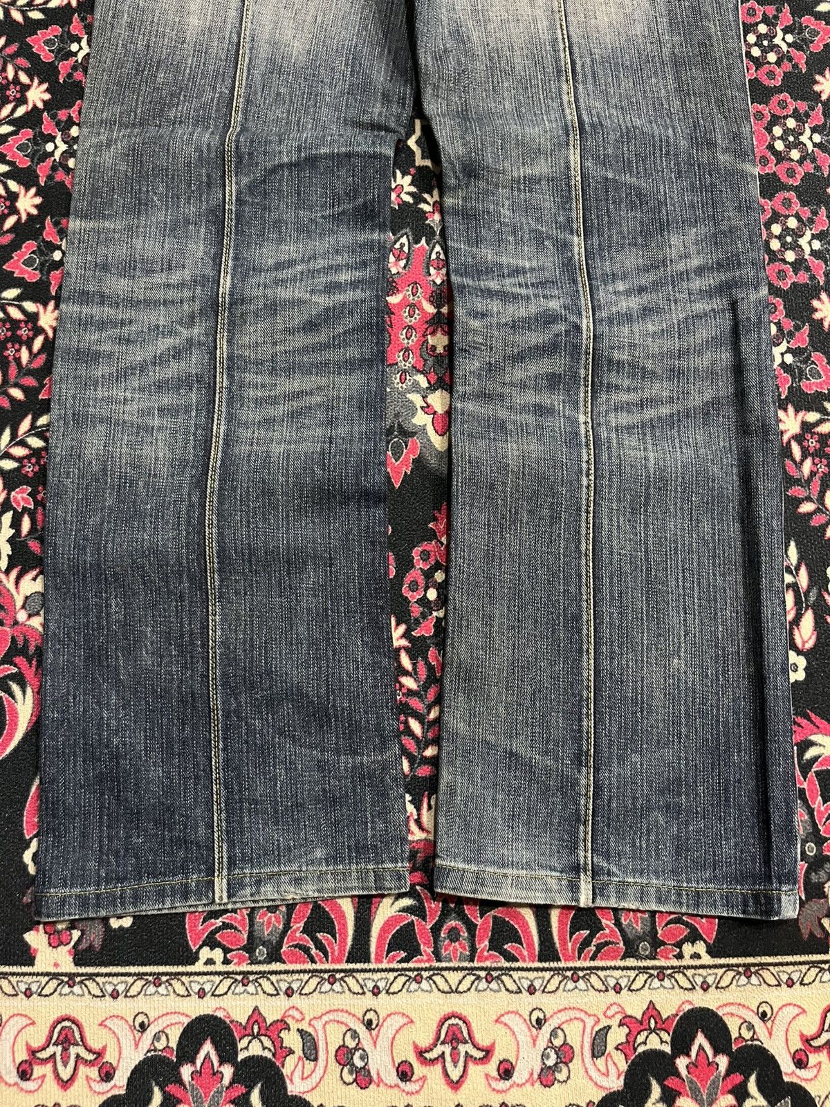 Atelier New Regime Atelier Sab Men Rusty Blue Faded Washed Panel Line Jeans Size US 30 / EU 46 - 10 Thumbnail