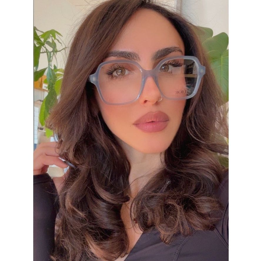 Dior NEW Dior DiorMidnightO S1I Square Eyeglasses Frames in Blue Size ONE SIZE - 1 Thumbnail