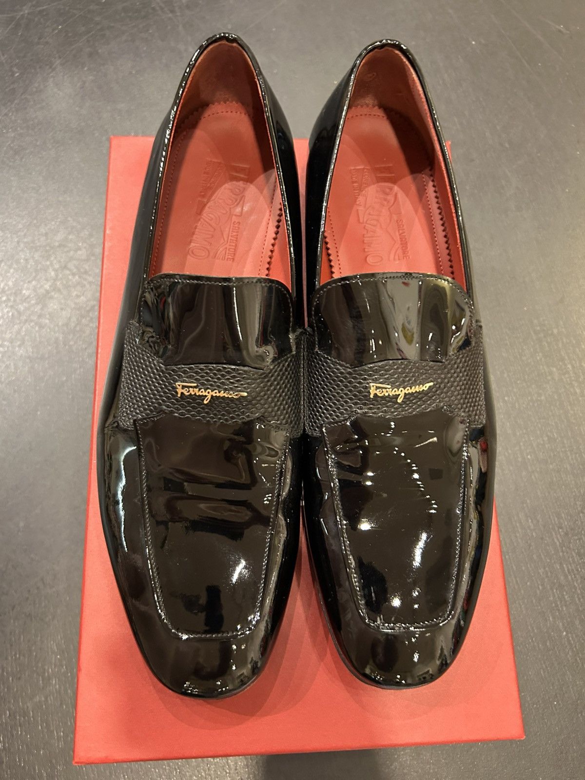 Salvatore Ferragamo Ferragamo Patent Leather Loafers Size US 11 / EU 44 - 4 Thumbnail