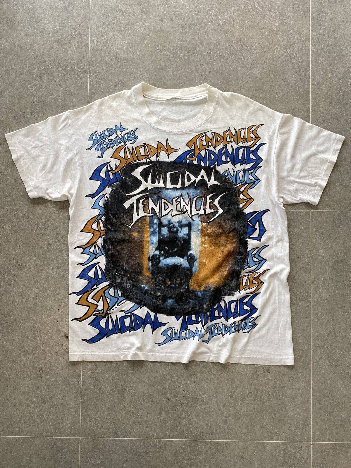 Band Tees × Giant × Vintage 90s Suicidal Tendencies - You Cant Bring Me Down AOP 1992’ Size US XL / EU 56 / 4 - 1 Thumbnail