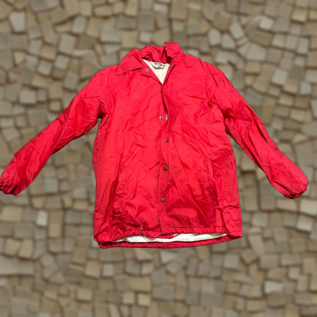 Vintage Montgomery Ward Jacket Men’s Size Small Red Nylon Windbreaker Lined Coat Size US S / EU 44-46 / 1 - 1 Thumbnail