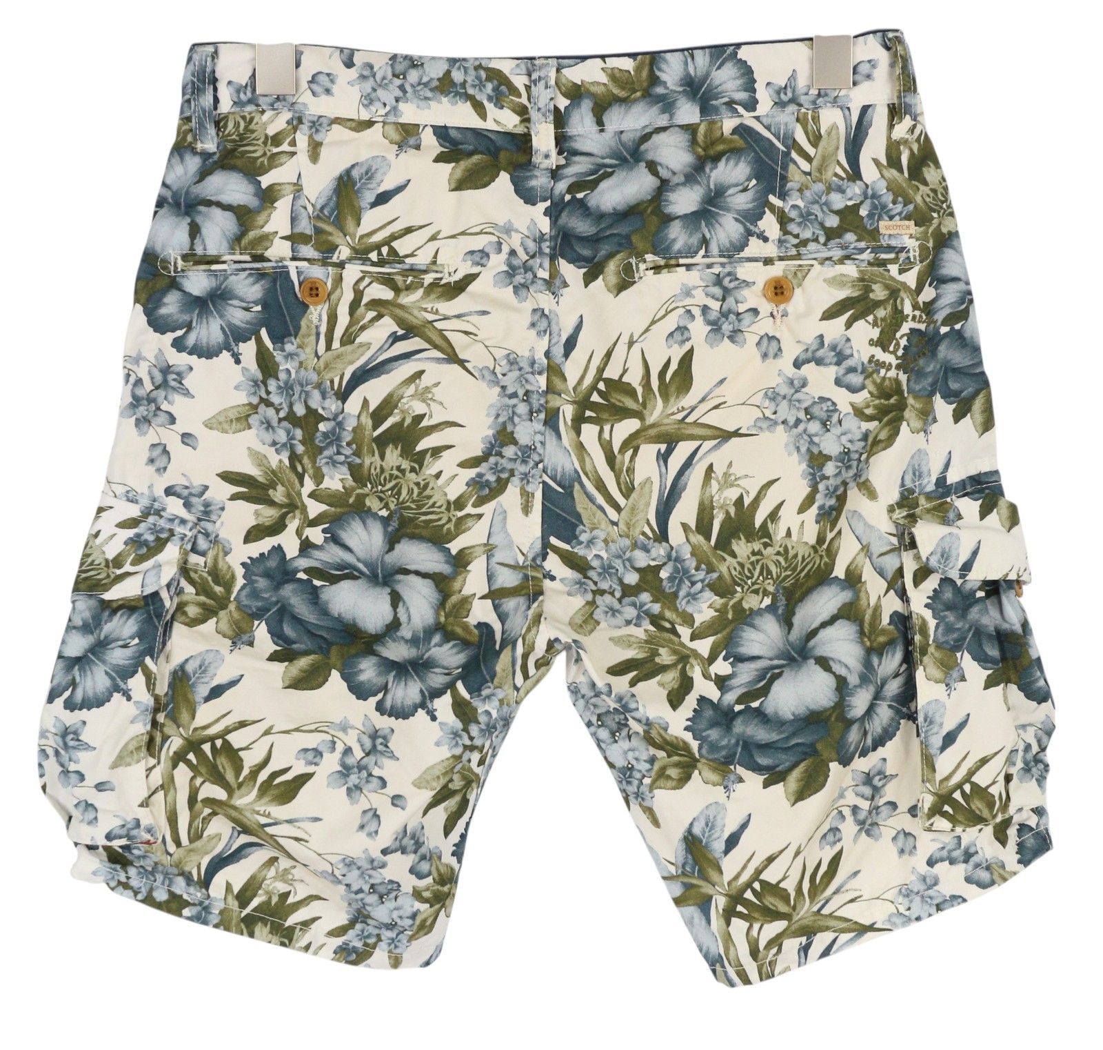 Scotch & Soda W29 Light Floral Pattern Cargo Pockets Zipper 84148 Size US 29 - 2 Thumbnail