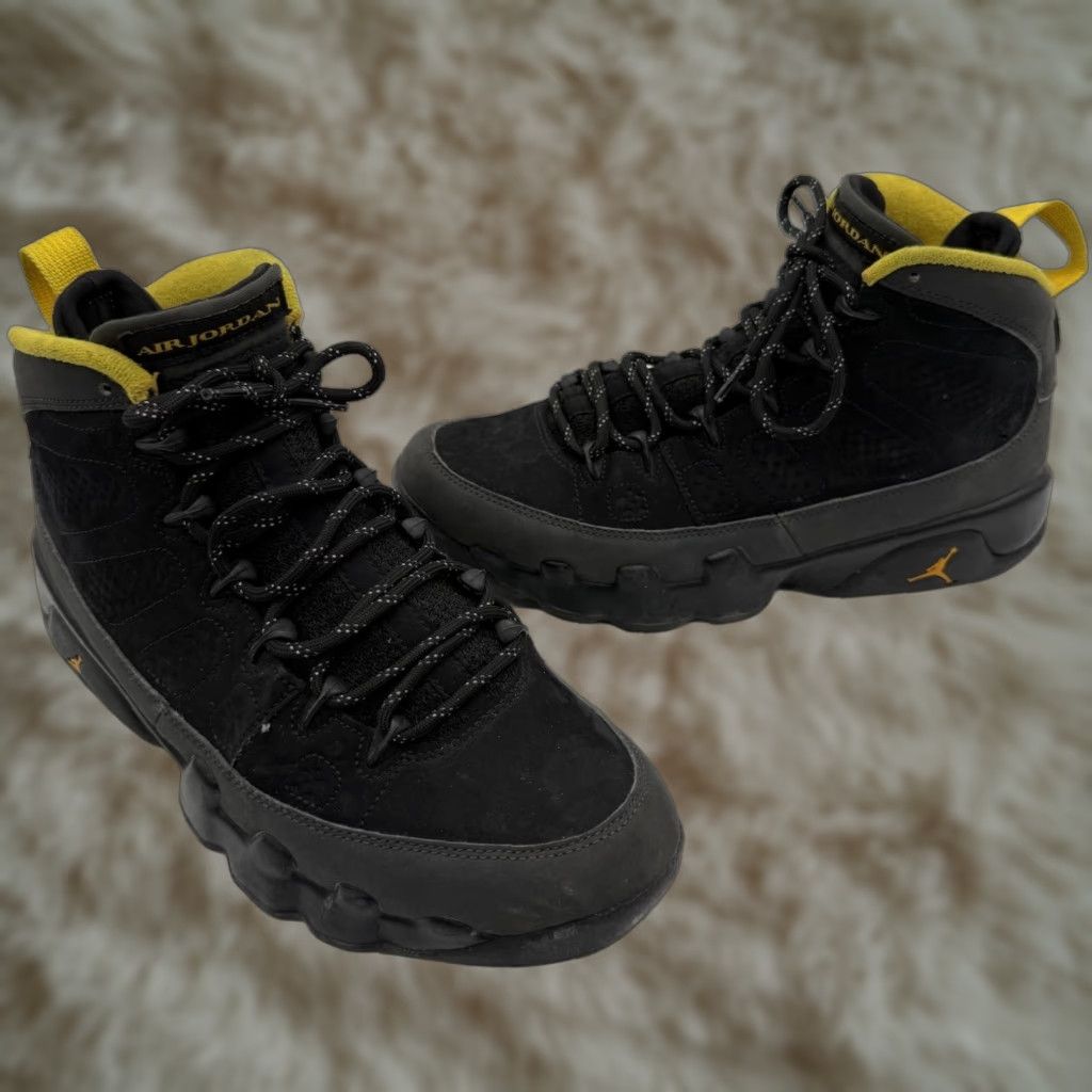Jordan Brand Nike Air Jordan 9 Retro Black CT8019-070 Men’s 8 Sneaker Mid Top Retro 2021 Jordan 9 Retro Black Mens Size US 8 / EU 41 - 1 Thumbnail