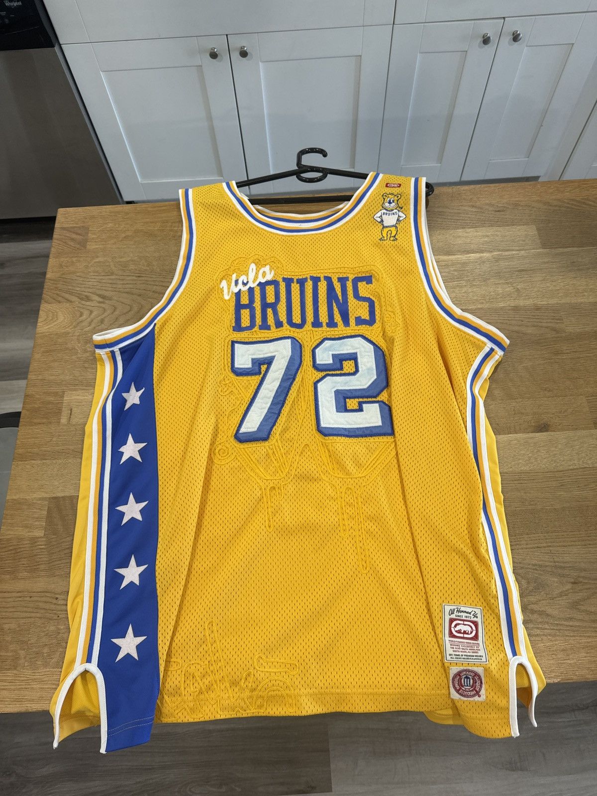 image of Ecko Unltd x Vintage Ucla Ecko Jersey in Yellow, Men's (Size 2XL)