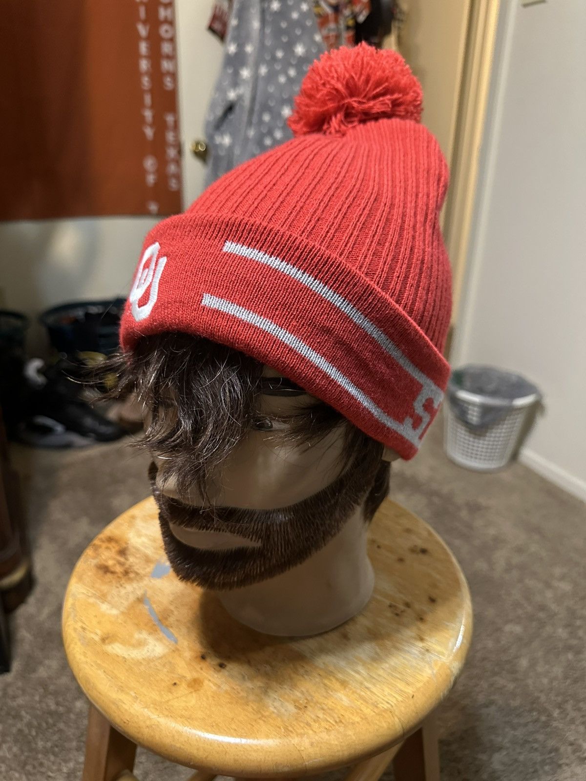 NCAA Vintage NCAA Oklahoma Sooners “triple ball” beanie 00s Size ONE SIZE - 5 Thumbnail