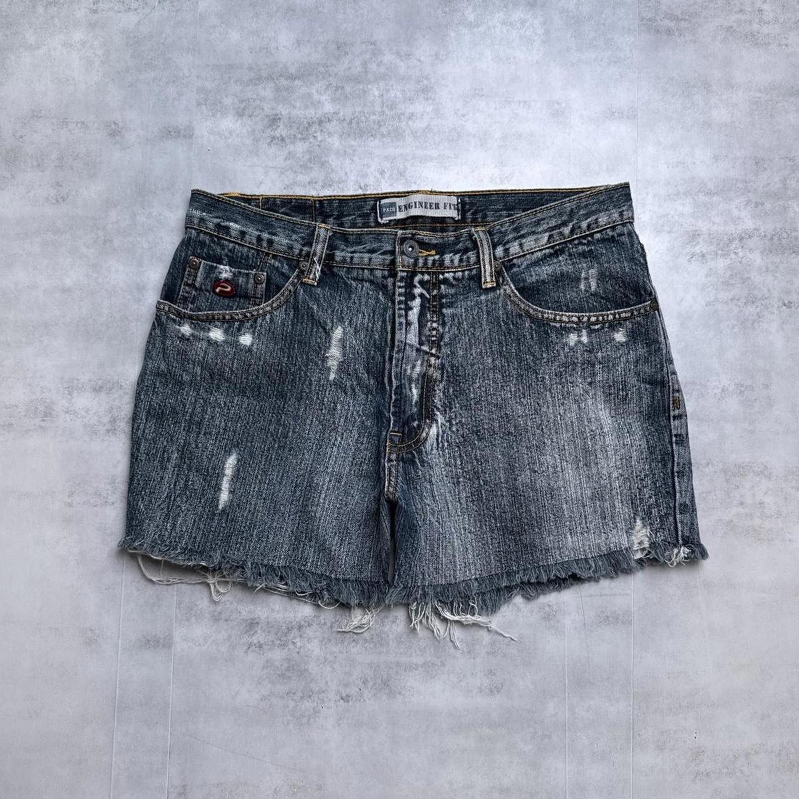 Pacsun Y2K Paco Jeans Engineer Fit 00s Denim navy shorts Size 24" / US 00 / IT 34 - 1 Thumbnail