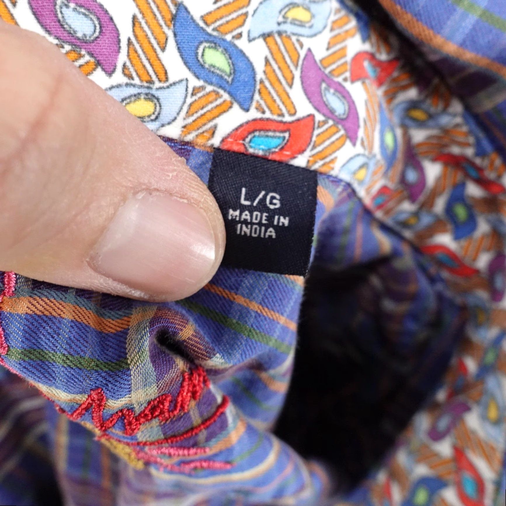 Robert Graham Robert Graham Button-Up Shirt Mens Large Blue Purple Plaid Long Sleeve Casual Size US L / EU 52-54 / 3 - 7 Thumbnail