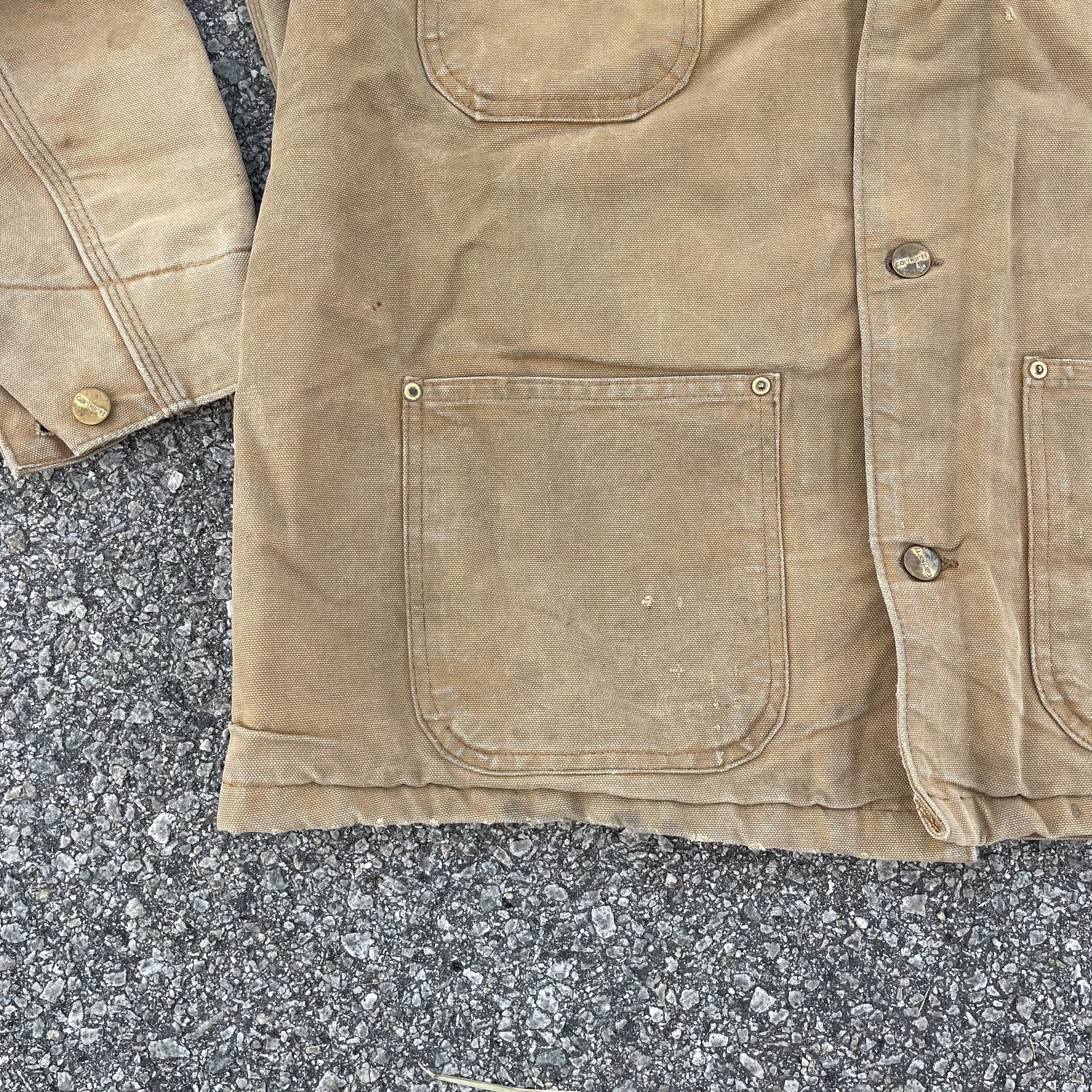 Carhartt × Carhartt Wip × Vintage Vtg 90s Carhartt Detroit Blanket Lined Workwear Jacket Size US XL / EU 56 / 4 - 7 Thumbnail