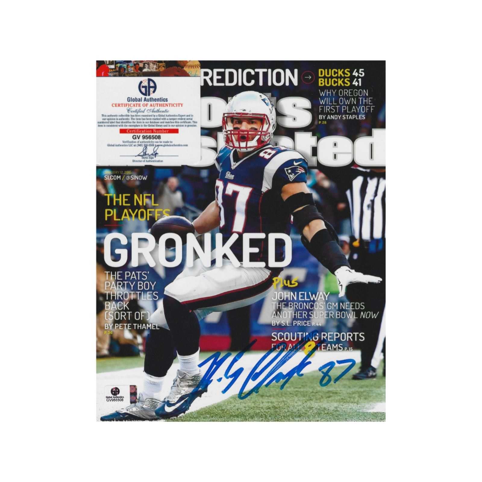 Other Rob Gronkowski Patriots Autographed 8x10 Photo coa W/Frame Size ONE SIZE - 4 Thumbnail