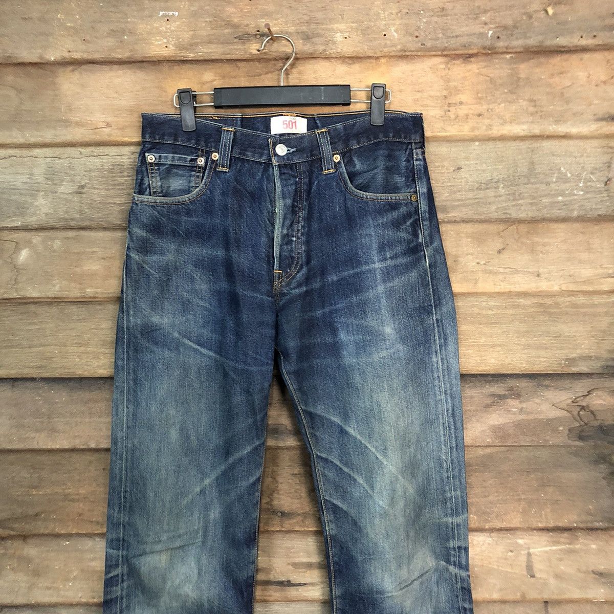 Levi's 501 Levis Strauss & Co faded Blue Denim Pants #7318 Size US 29 - 2 Thumbnail