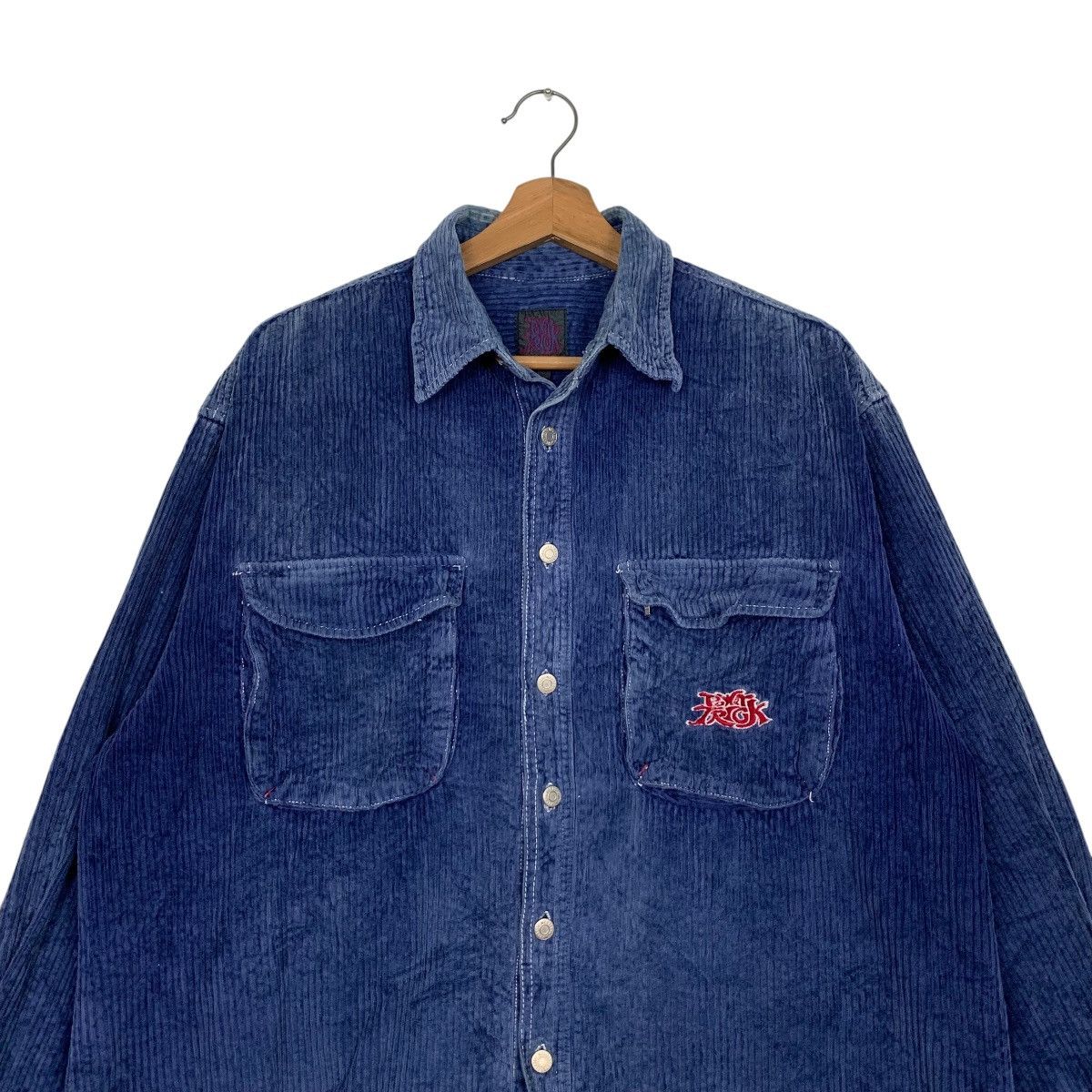 Vintage 90's POWER TRICK Skater Corduroy Flannel Jacket #2713-C122 Size US M / EU 48-50 / 2 - 2 Thumbnail