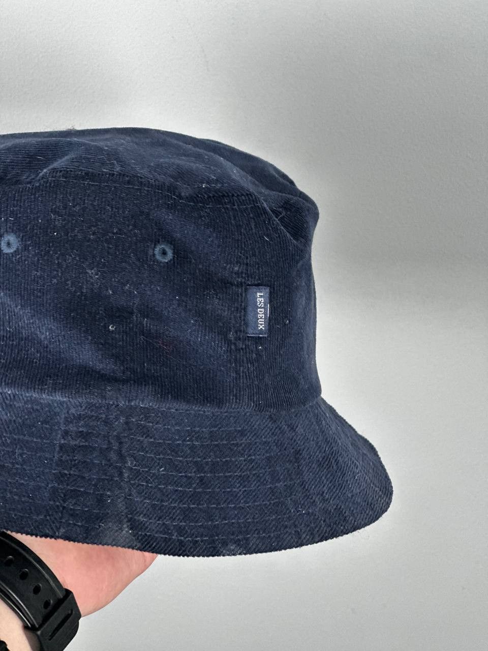 Les Deux Les Deux Navy Corduroy Bucket Hat Streetwear Size ONE SIZE - 3 Thumbnail