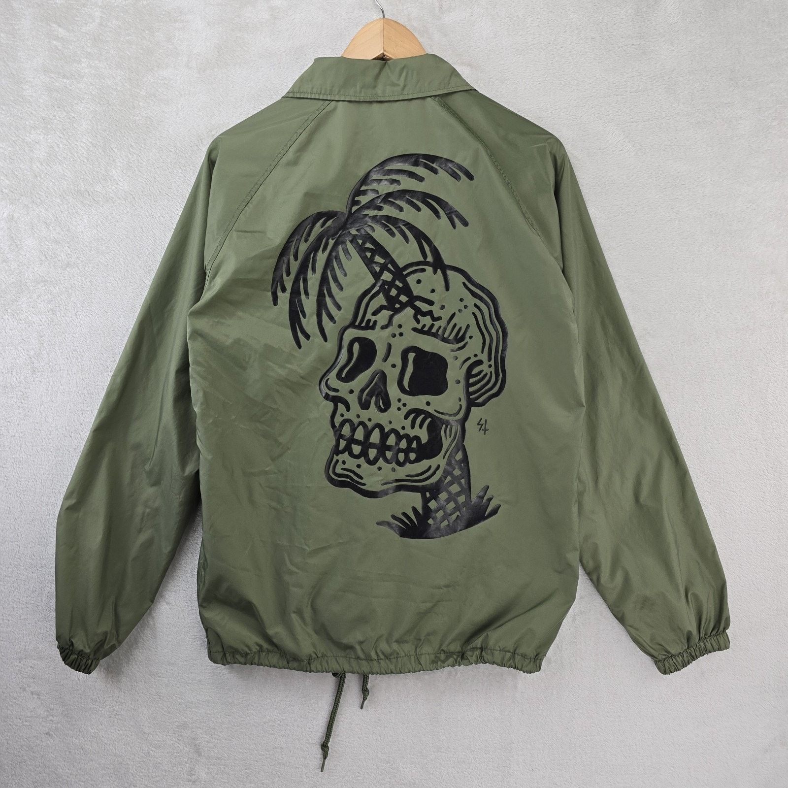 Other Sketchy Tank Coach Windbreaker Jacket Mens Small Skull Tree Size US S / EU 44-46 / 1 - 11 Thumbnail